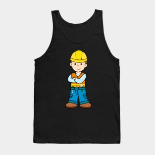 Construction Worker Boy Tank Top